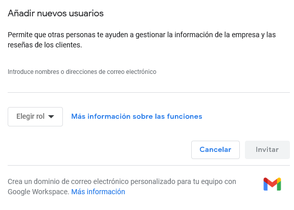 Mantenimiento de Páginas Web nuevo usuario google my business kreitz diseño web
