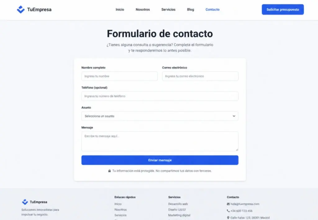 Mantenimiento de Páginas Web leads