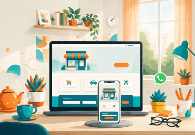 página web para pymes en portátil y móvil con formulario de contacto