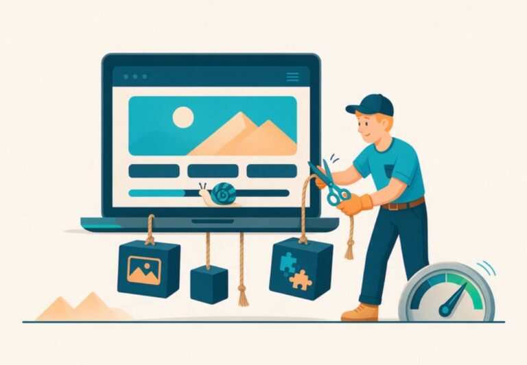 Mantenimiento de Páginas Web por qué mi web va lenta: técnico quitando peso a una web para acelerarla
