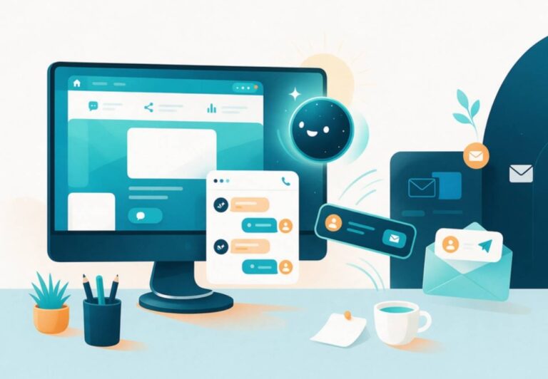 chatbot para WordPress con IA atendiendo a un cliente en la web